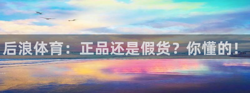 后浪体育：正品还是假货？你懂的！