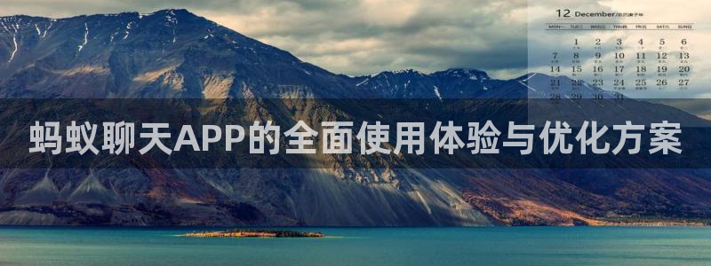杏彩xc体育app下载：蚂蚁聊天APP的全面使用体验与优化方案