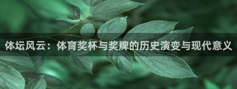杏彩xc4注册：体坛风云：体育奖杯与奖牌的历史演变与现代意义